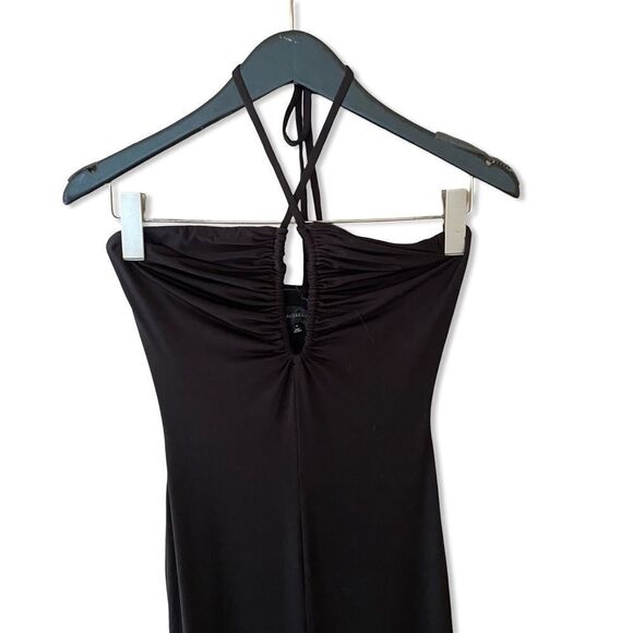 NWT Majorelle Mika Jumpsuit Black jersey wide leg halter tie Revolve S - Picture 5 of 14